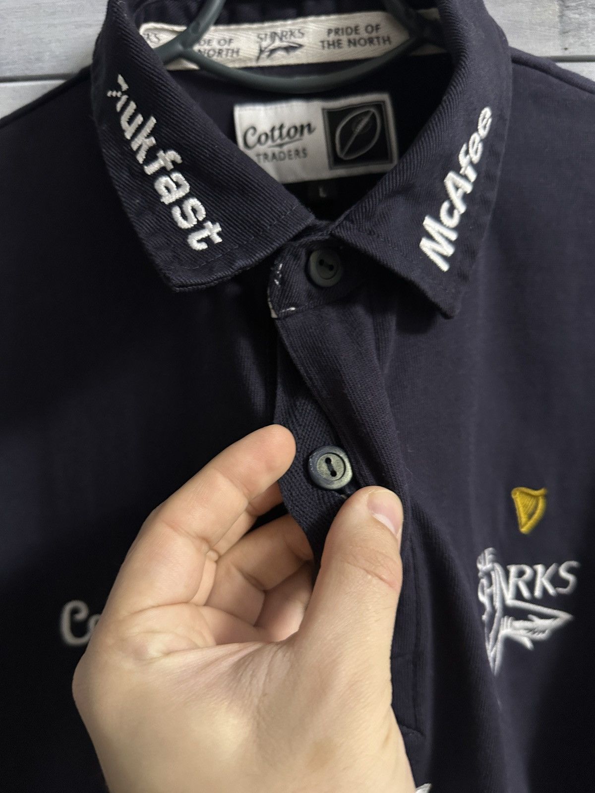 Cotton Traders Rare Vintage Polo Sale Sharks 2006-2007 Cotton Traders Size US L / EU 52-54 / 3 - 5 Thumbnail