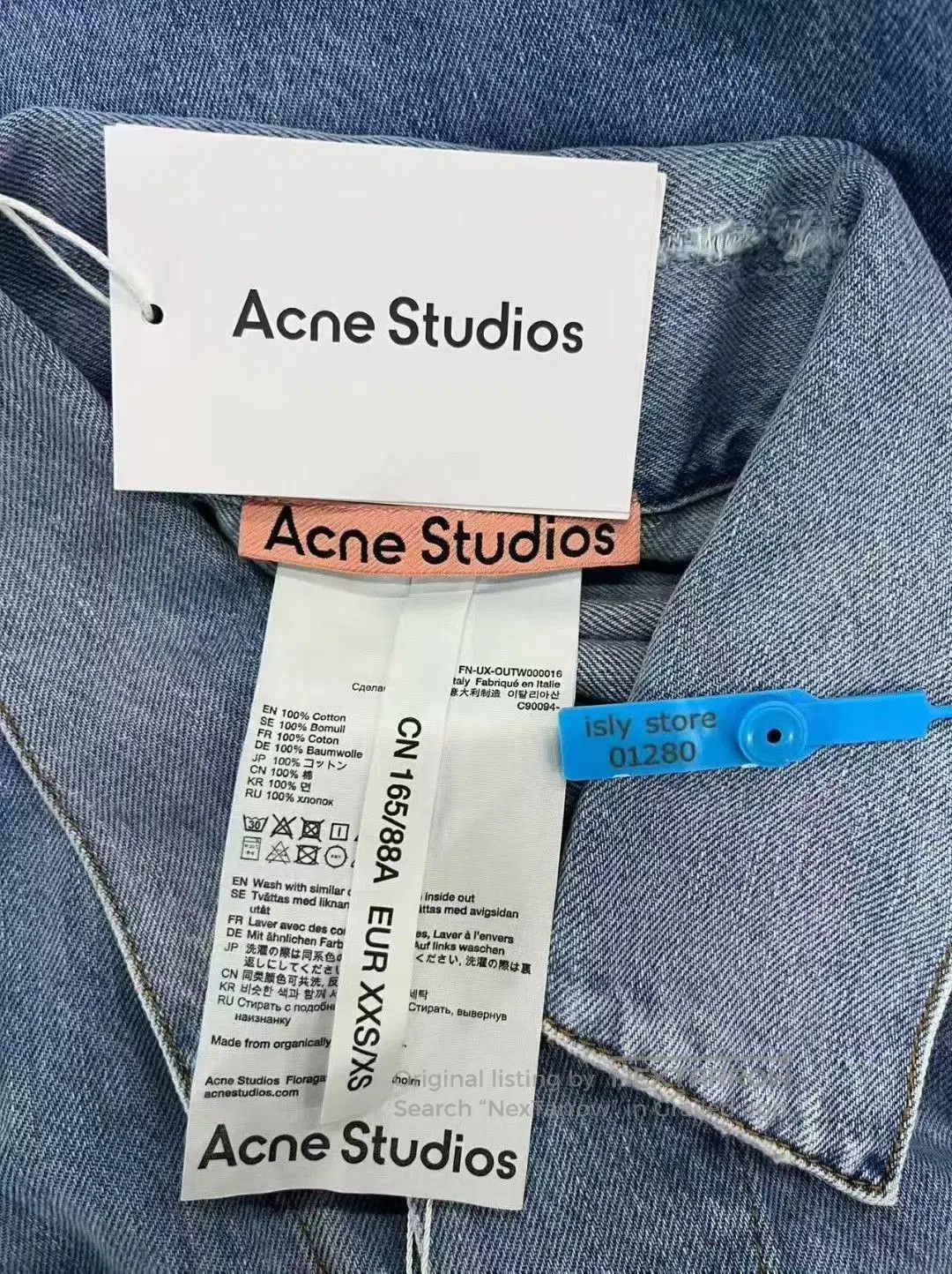 Acne Studios Acne Studios Embroidered Denim Jacket. Size US XXS / EU 40 - 5 Thumbnail