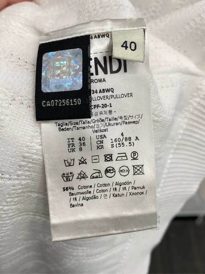 Fendi Fendi White dark pattern full print logo Size XS / US 0-2 / IT 36-38 - 5 Thumbnail