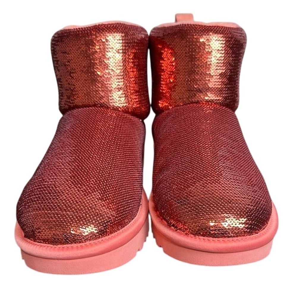 Ugg UGG Women's Classic Mini Mirror Ball Boots Pink Sequin Ankle Size US 8 / IT 38 - 7 Thumbnail