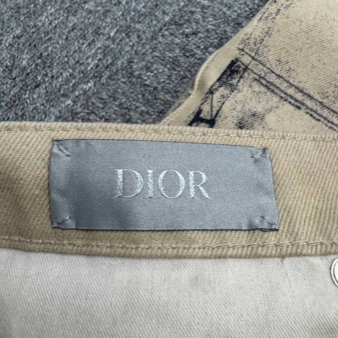 Dior Dior Printed Workwear Effect Denim Pants. Size US 30 / EU 46 - 3 Thumbnail