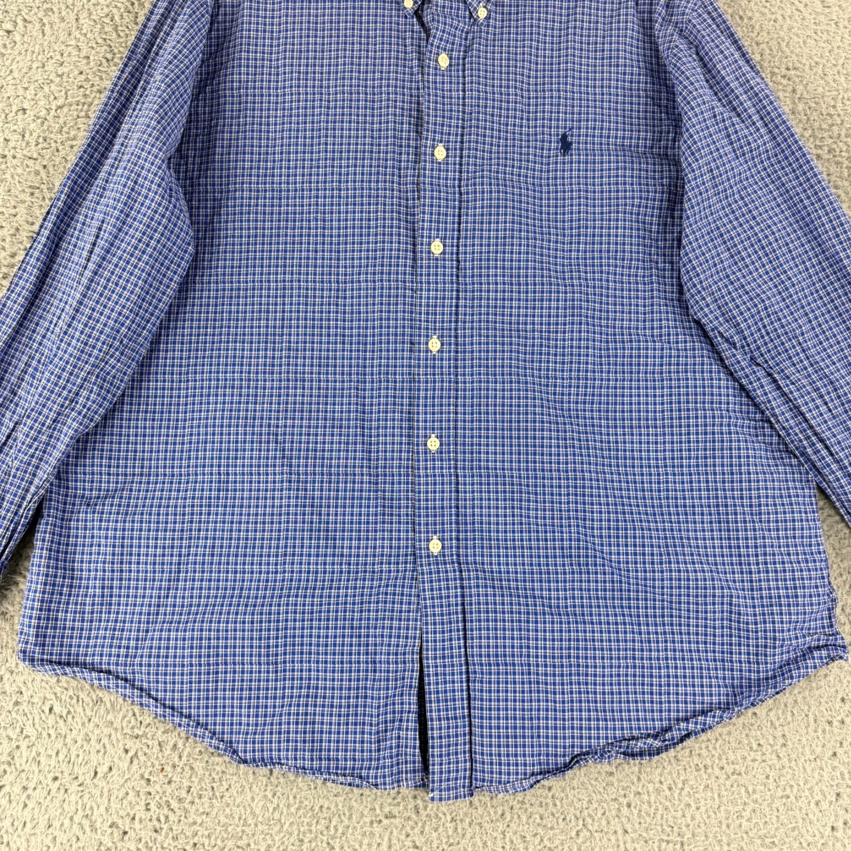 Ralph Lauren Ralph Lauren Button-Down Shirt Mens XXL Blue Plaid Long Sleeve Classic Fit Size US XXL / EU 58 / 5 - 4 Thumbnail