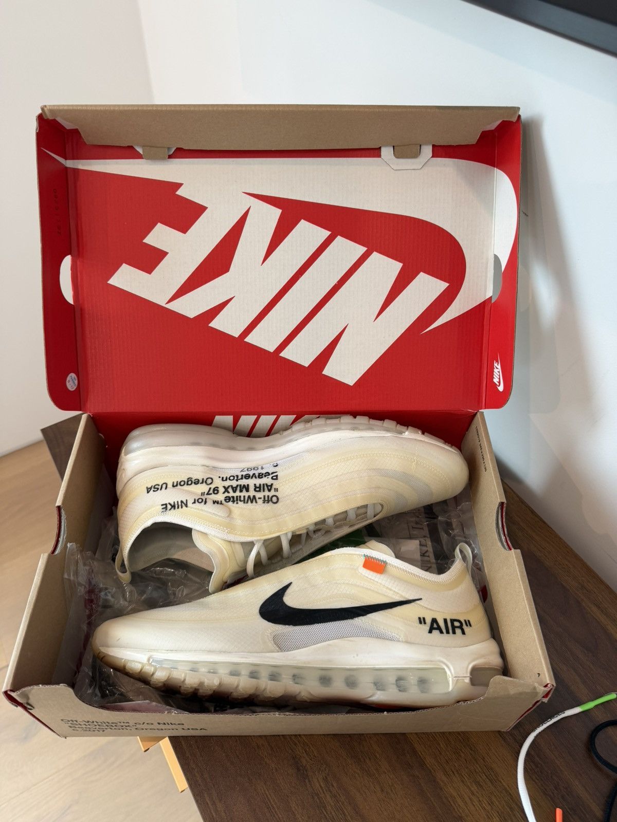 Nike × Off-White Off White “The 10” Air Max 97s Size US 11.5 / EU 44-45 - 1 Thumbnail