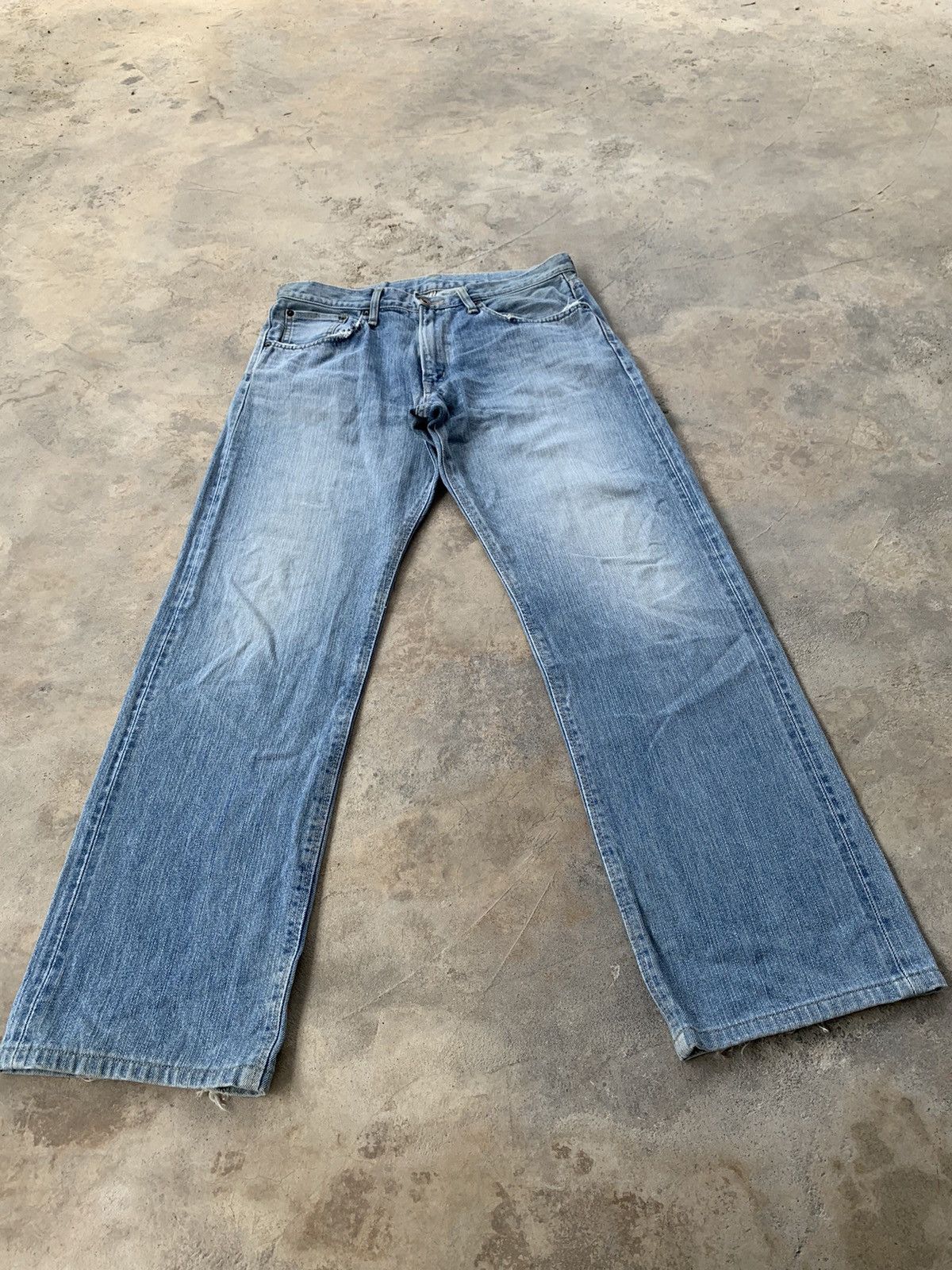 Edwin × Japanese Brand × Vintage Vintage Edwin 505zx Selvedge Distressed Denim Size US 33 - 7 Thumbnail