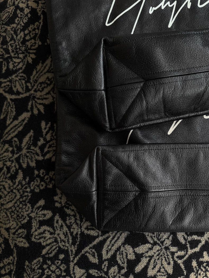 Yohji Yamamoto Yohji Yamamoto Yohji Yamamoto Black Leather Tote Bag Size ONE SIZE - 7 Thumbnail