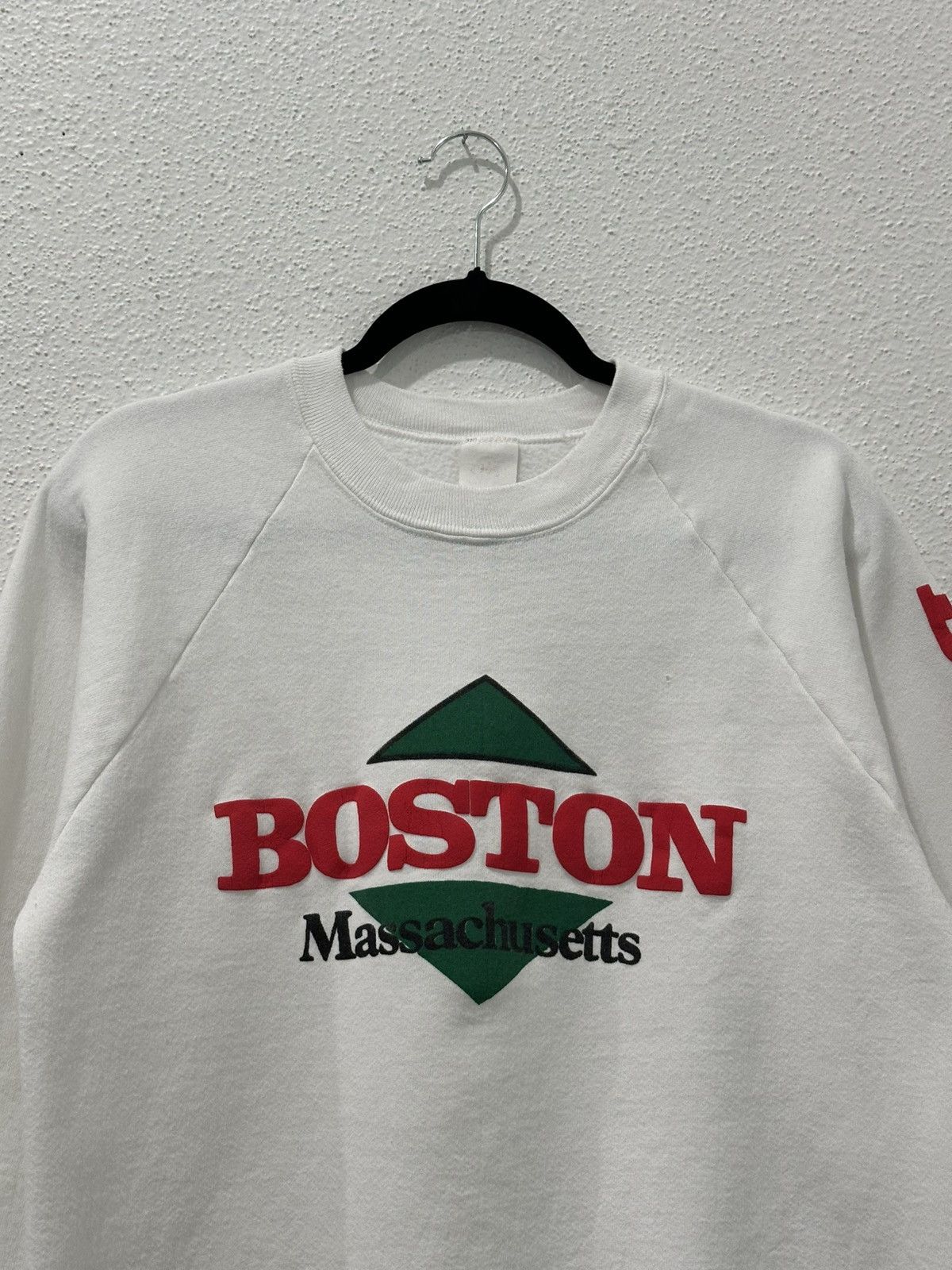 Bostonian Vintage 90s Boston Massachusetts Puff Print Crewneck Size L Size US L / EU 52-54 / 3 - 3 Thumbnail