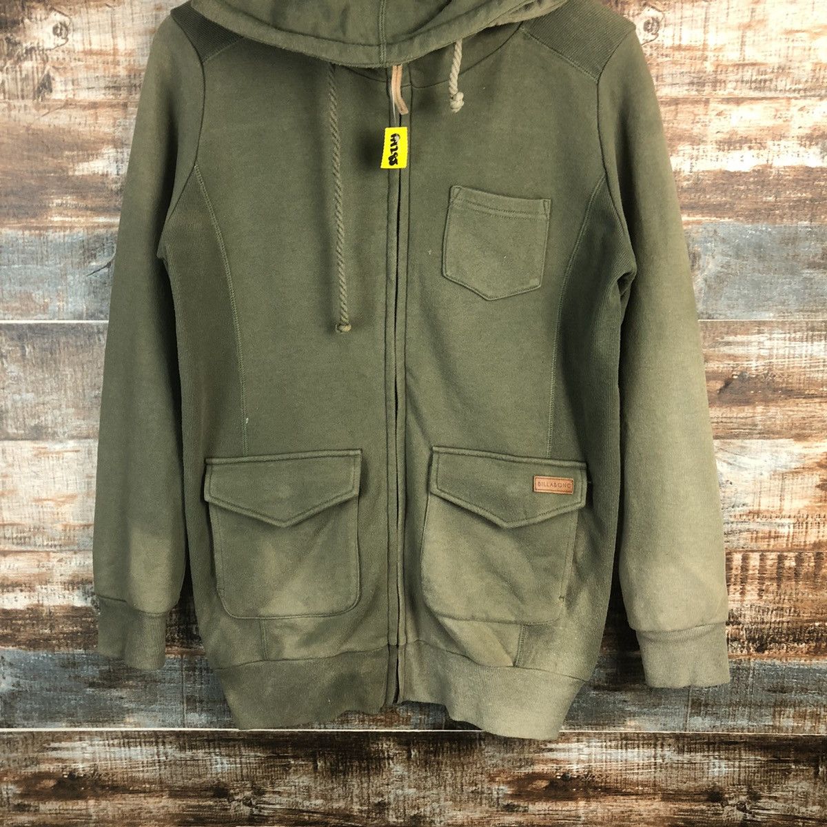 Billabong Billabong Green faded multipocket Hoodie #A1288 Size US M / EU 48-50 / 2 - 3 Thumbnail