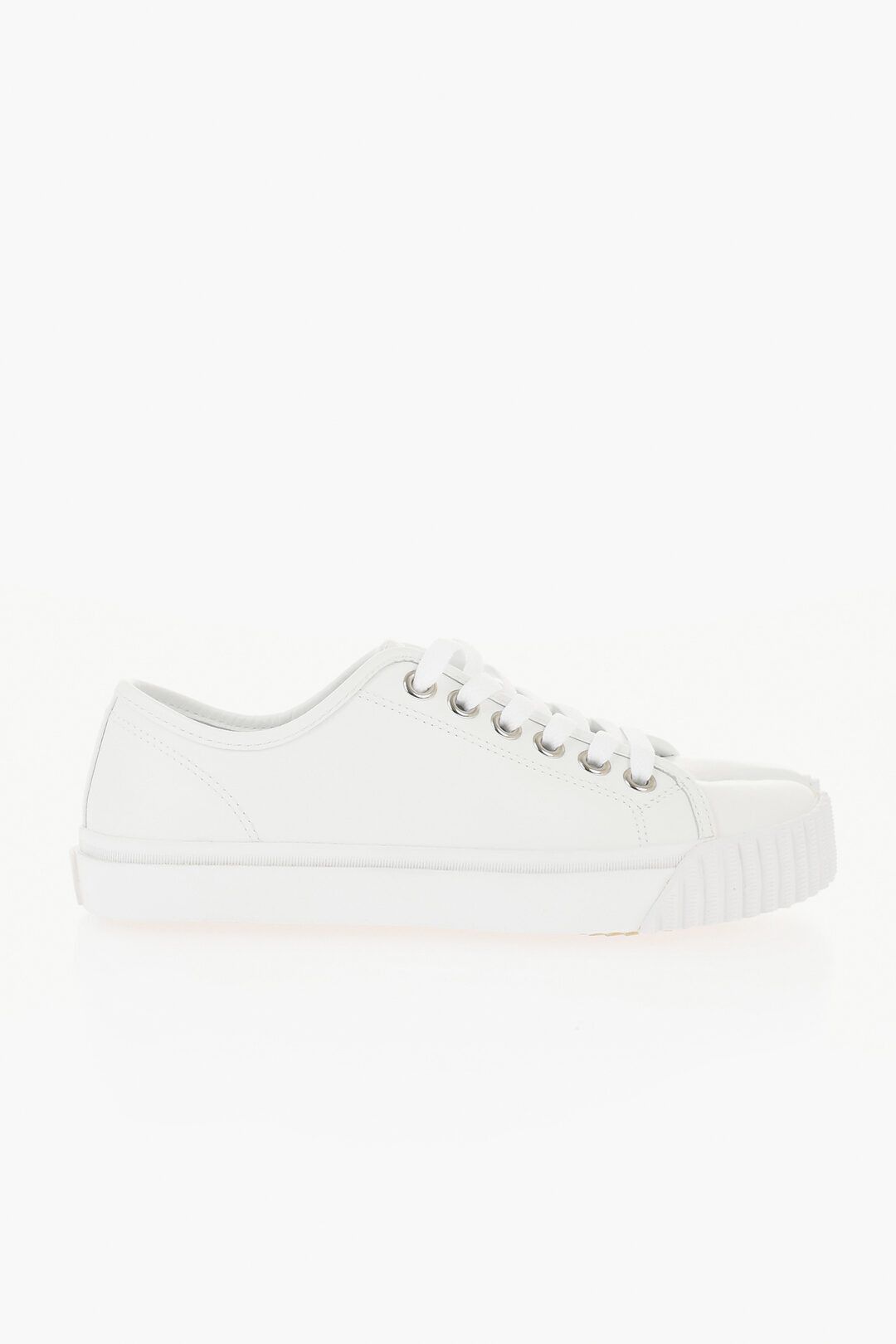 Maison Margiela og1mm1125 Leather Tabi Low-Top Sneakers in White Size US 9 / IT 39 - 1 Thumbnail