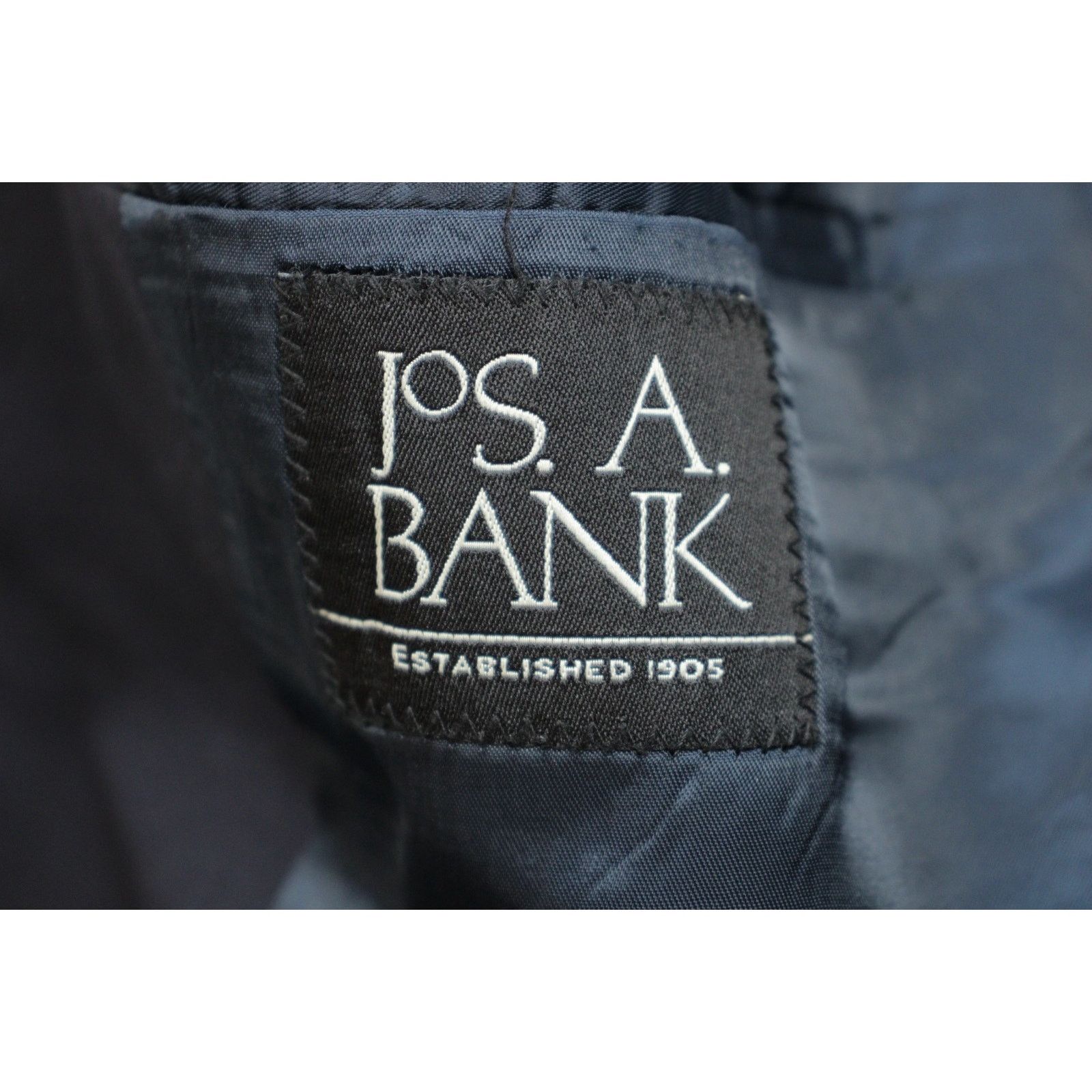 Jos. A. Bank Jos A Bank Blazer Mens Size 46R Navy Blue 100% Wool 2 Button Size 46R - 5 Thumbnail