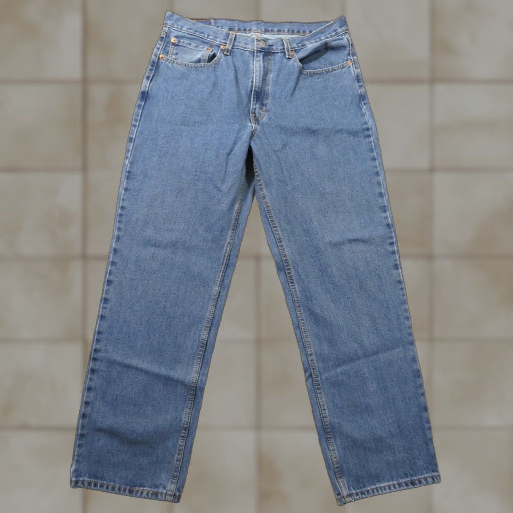 Levi's VINTAGE Levi's 550 Jeans Denim Straight Regular Fit 35x30 Blue Men Size US 35 - 1 Thumbnail