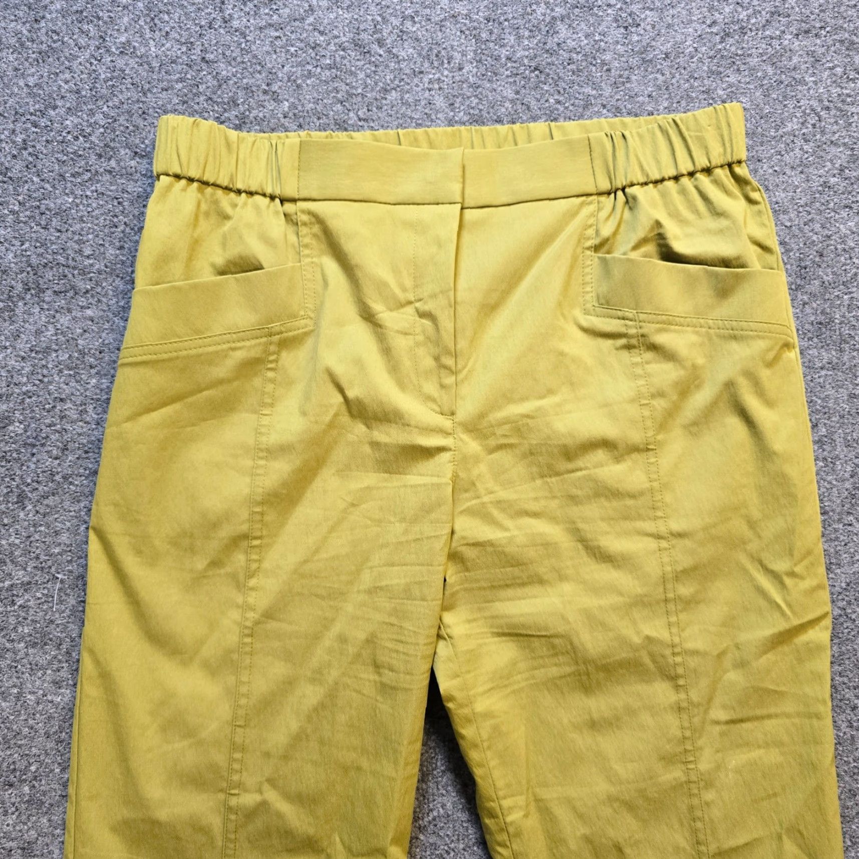 Vintage Elliott Lauren Pants Womens 12 Green Pockets Zip Straight Leg Nylon Career Dress Pants Mens? Size 34" / US 12 / IT 48 - 2 Thumbnail