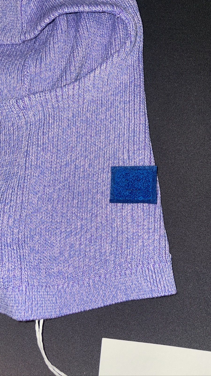 Acne Studios Acne Studios Purple Ribbed Balaclava Size ONE SIZE - 6 Thumbnail
