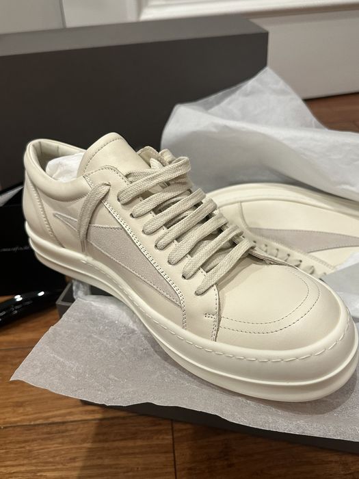 Rick Owens RICK OWENS SS24 LIDO VINTAGE SNEAKS MILK/MILK/MILK **RARE ...