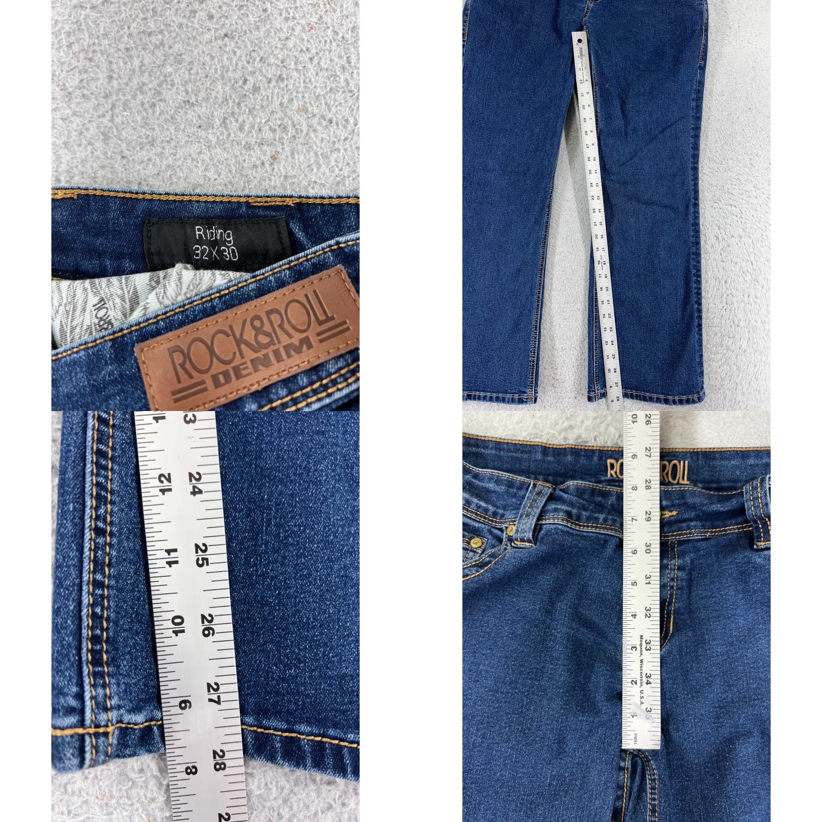 Denime VINTAGE Rock & Roll Cowgirl Jeans Women's Bootcut Stretch Denim Low Rise 28in Inseam Blue Size 32 Size 24" / US 00 / IT 34 - 8 Thumbnail