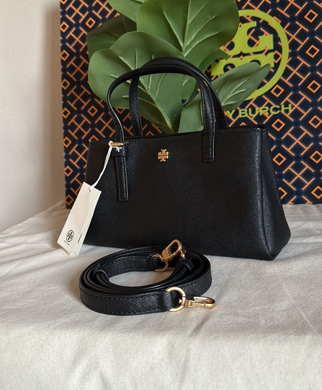 Tory Burch New, authentic tory burch black tote bag , crossbody Size ONE SIZE - 1 Thumbnail