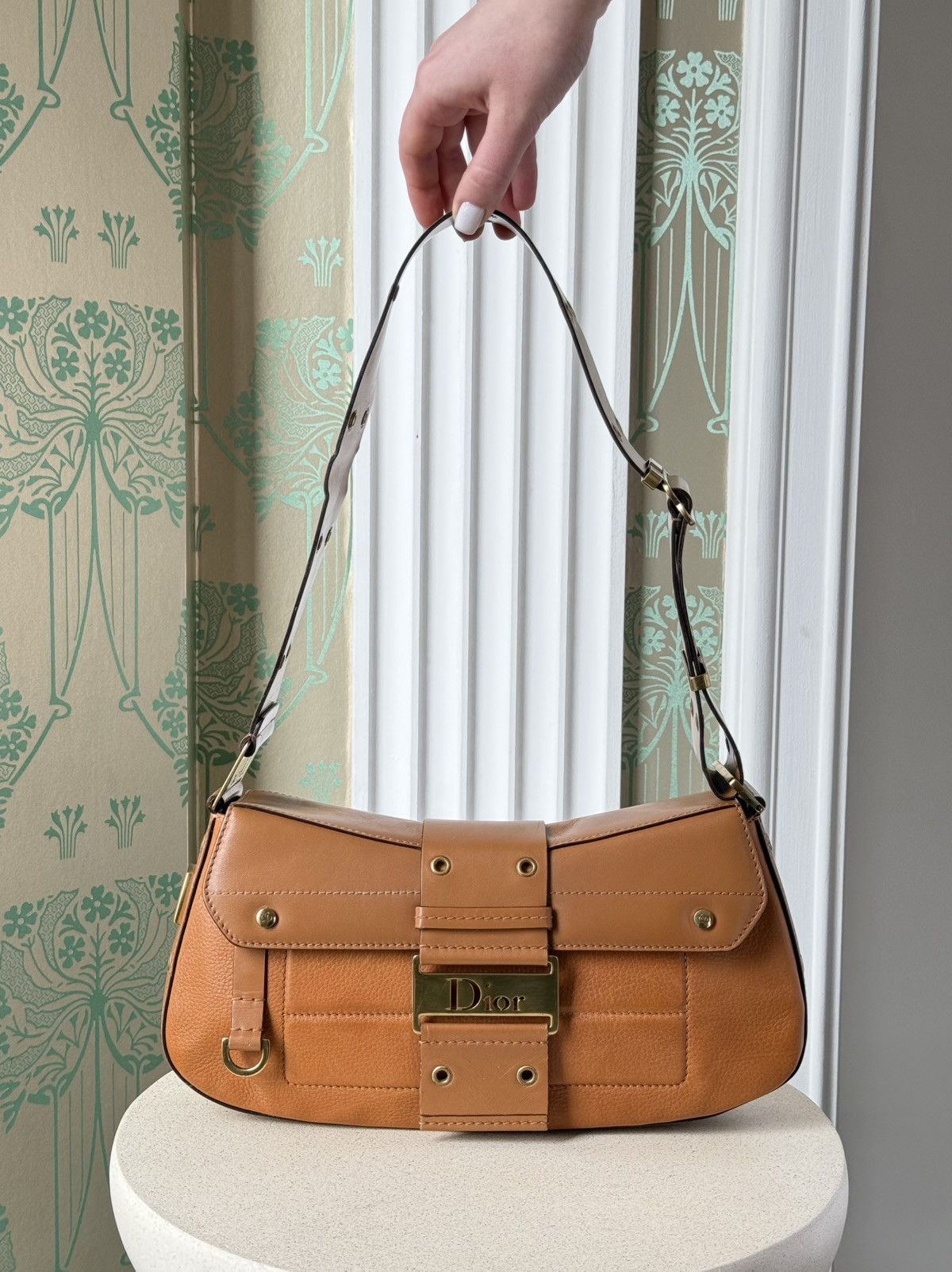 Dior Dior Brown Leather Street Chic Columbus Avenue Shoulder Bag Size ONE SIZE - 1 Thumbnail