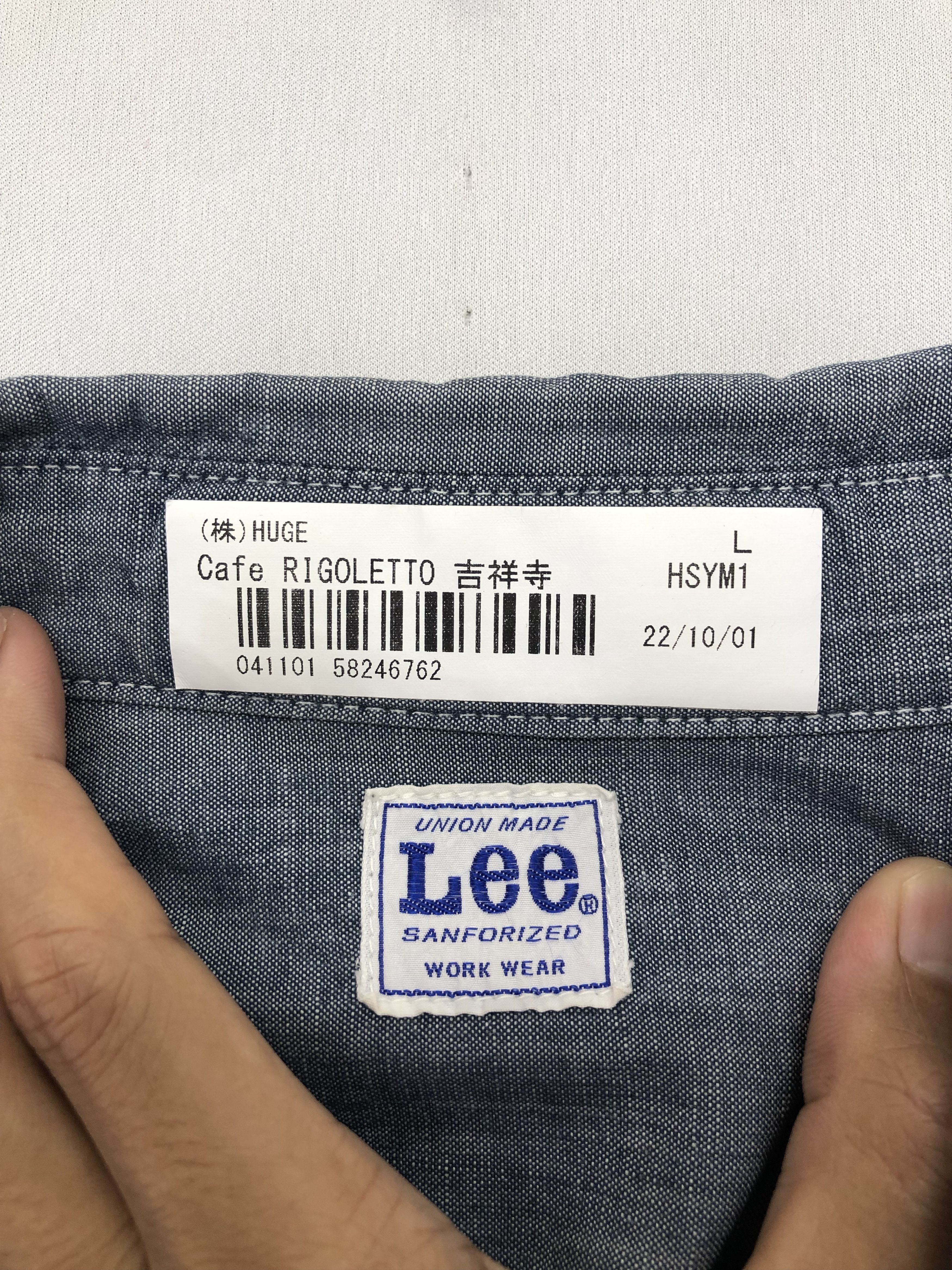 Lee Vintage Lee Distressed Chambray Shirt Size US L / EU 52-54 / 3 - 12 Thumbnail