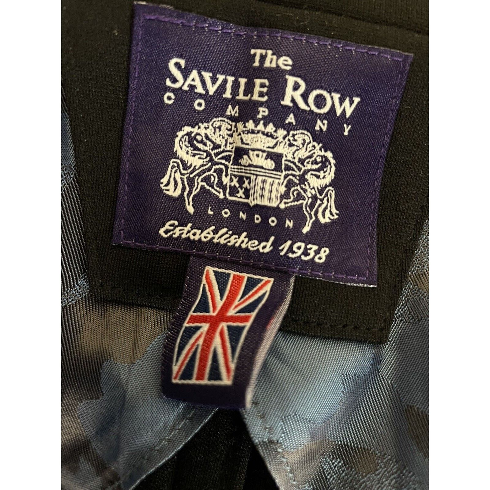 Savile Row Savile Row Fairfax Mens 42L Brit Skinny Black Blazer Jacket Size 42L - 5 Thumbnail