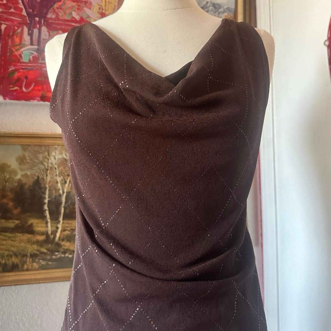 Forever 21 forever 21 brown diamond design tank top Size M / US 6-8 / IT 42-44 - 2 Thumbnail
