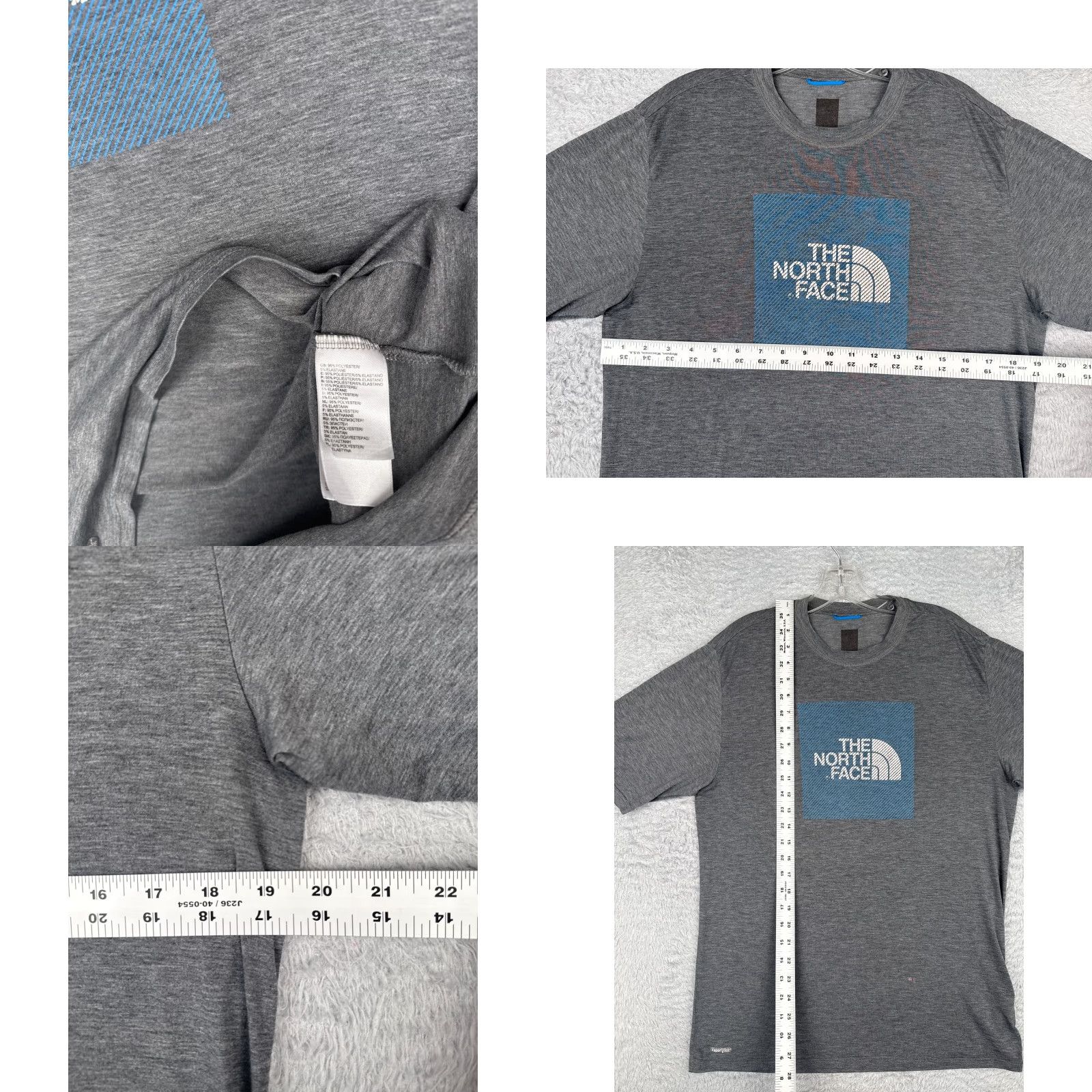 The North Face The North Face Shirt Men Small Gray Polyester Blend Crew Neck Vaporwick Reads Vintage: No (adjusted) Size US S / EU 44-46 / 1 - 8 Thumbnail