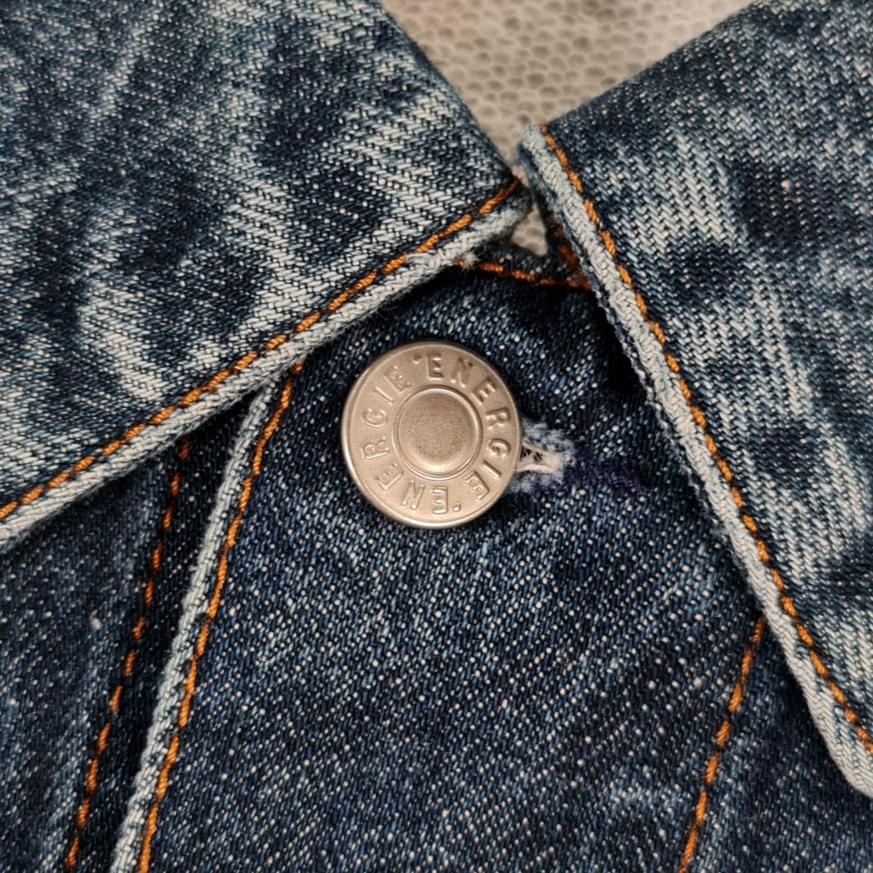Energie VINTAGE Energie Womens Denim Jacket Blue Grey Large Distressed Made In Italy Jacket Size ONE SIZE - 4 Thumbnail