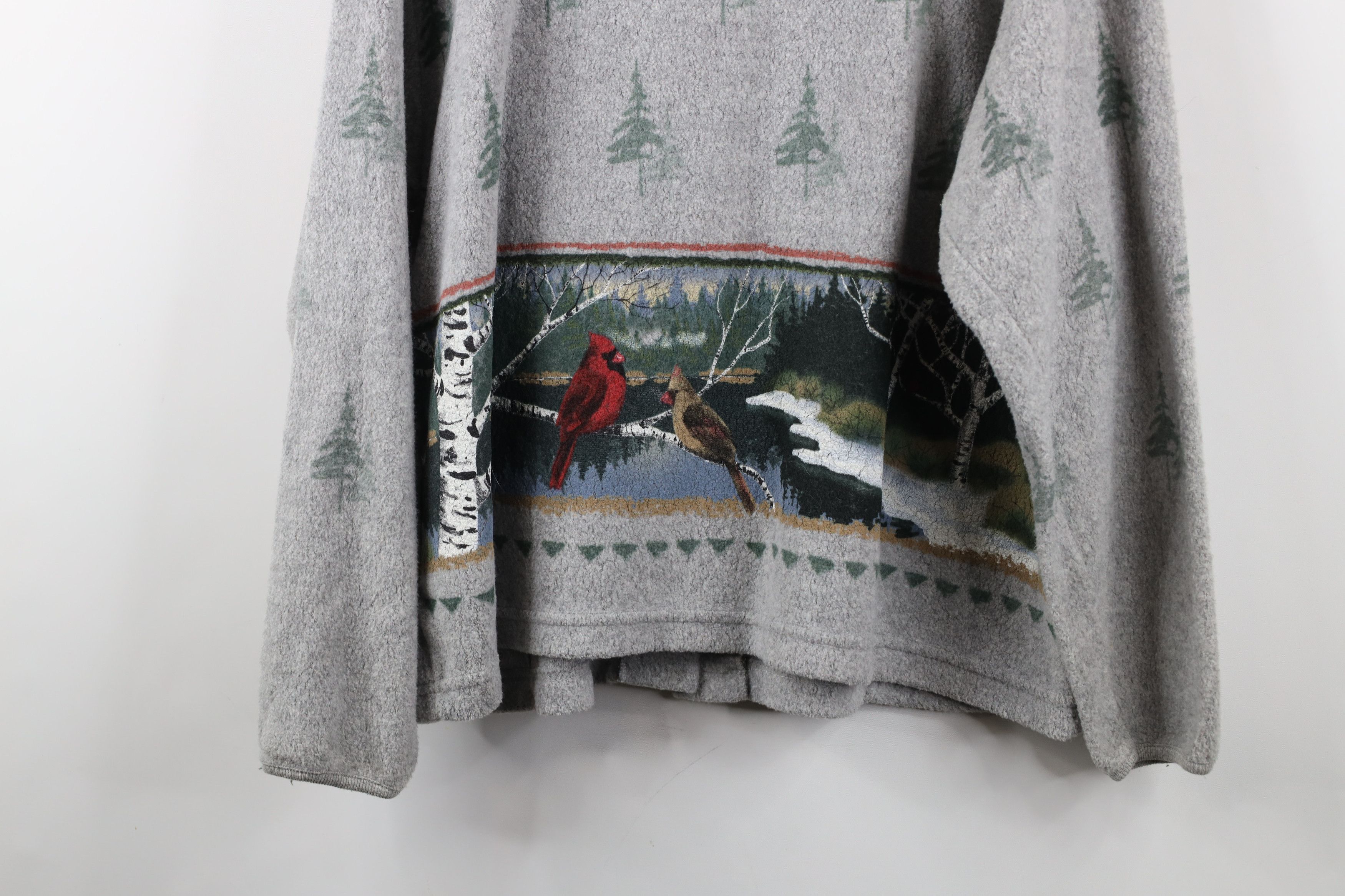 Vintage Vintage 90s Streetwear Print Fleece Cardigan Sweater USA Size L / US 10 / IT 46 - 13 Thumbnail