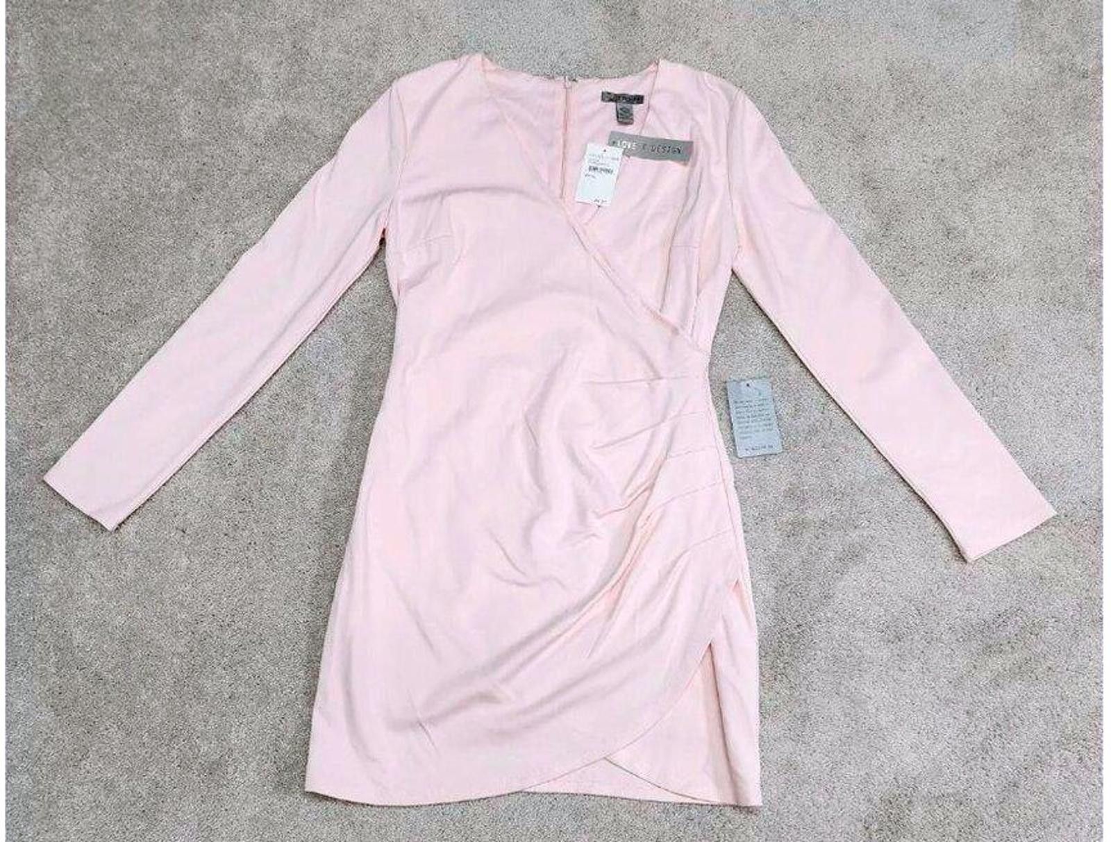 Designer Love X Design Rose Quartz Wrap Fit and Flare Dress Large New Size L / US 10 / IT 46 - 3 Thumbnail