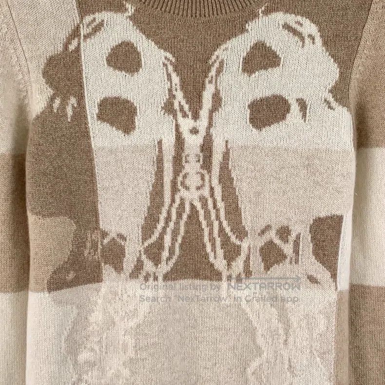 Hermes Hermes Color Blocked Pig Nose Embroidered Cashmere Crew Ne Size XXS / US 00 / IT 34 - 4 Thumbnail