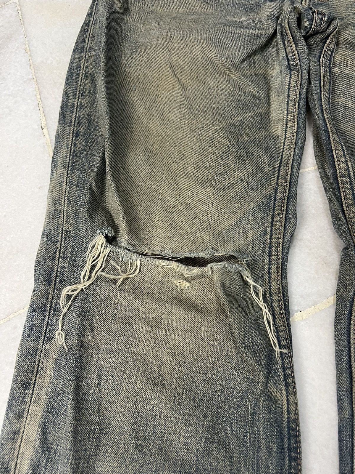 Japanese Brand × Levi's × Levi's Vintage Clothing 💥Crazy💥Vintage Levis 502 Mud Wash Distressed Jeans Very Rare Size US 31 - 4 Thumbnail