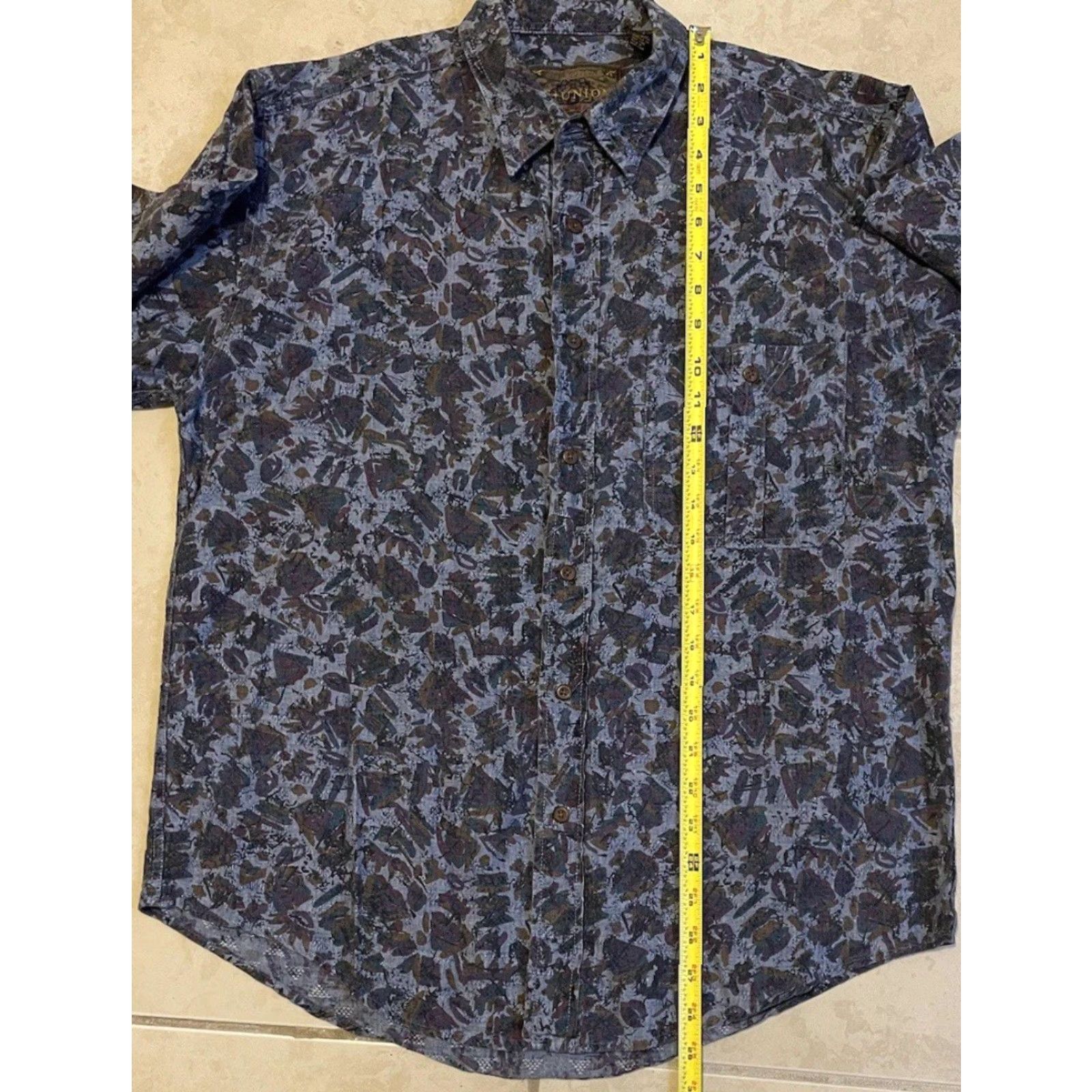 Gotcha Vtg 90s Abstract Art All Over Print Shirt S Polo Long Sleeve Blue Mens Gotcha Surf Beach Grunge 80s Vaporwave Aztec OSS Size US S / EU 44-46 / 1 - 6 Thumbnail