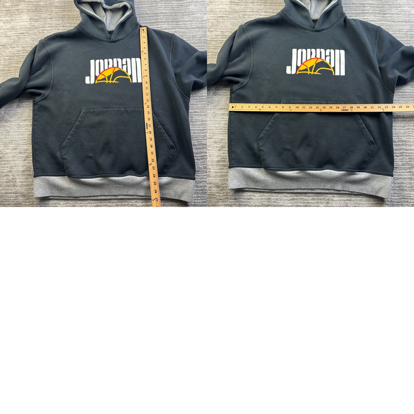 Jordan Brand Jordan Hoodie Mens XL Black Fleece Pullover Sweatshirt Jumpman DNA Comfort Fit Crew Neck Hooded Lightweight Size US XL / EU 56 / 4 - 8 Thumbnail