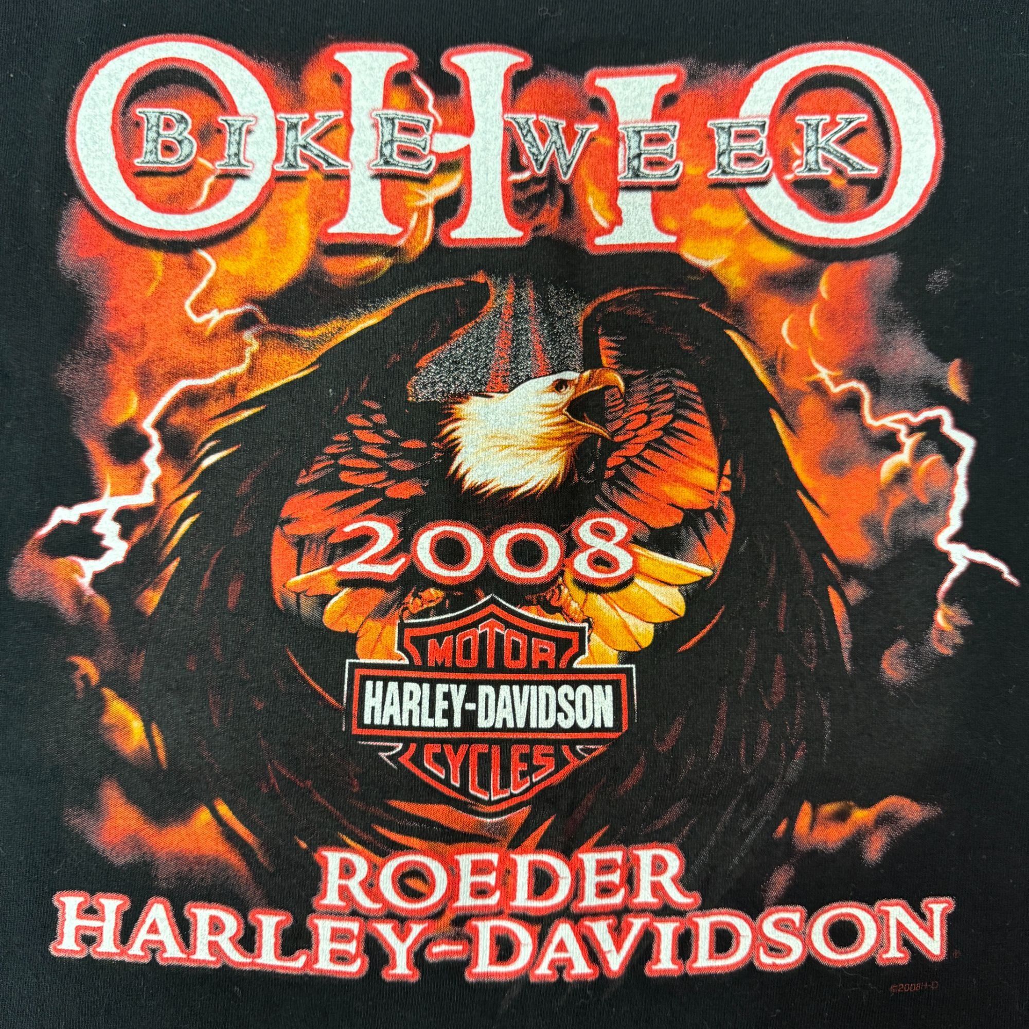 Harley Davidson H-D Ohio BIKE WEEK Graphic Motorcycle Biker Muscle Shirt USA Size US XL / EU 56 / 4 - 3 Thumbnail