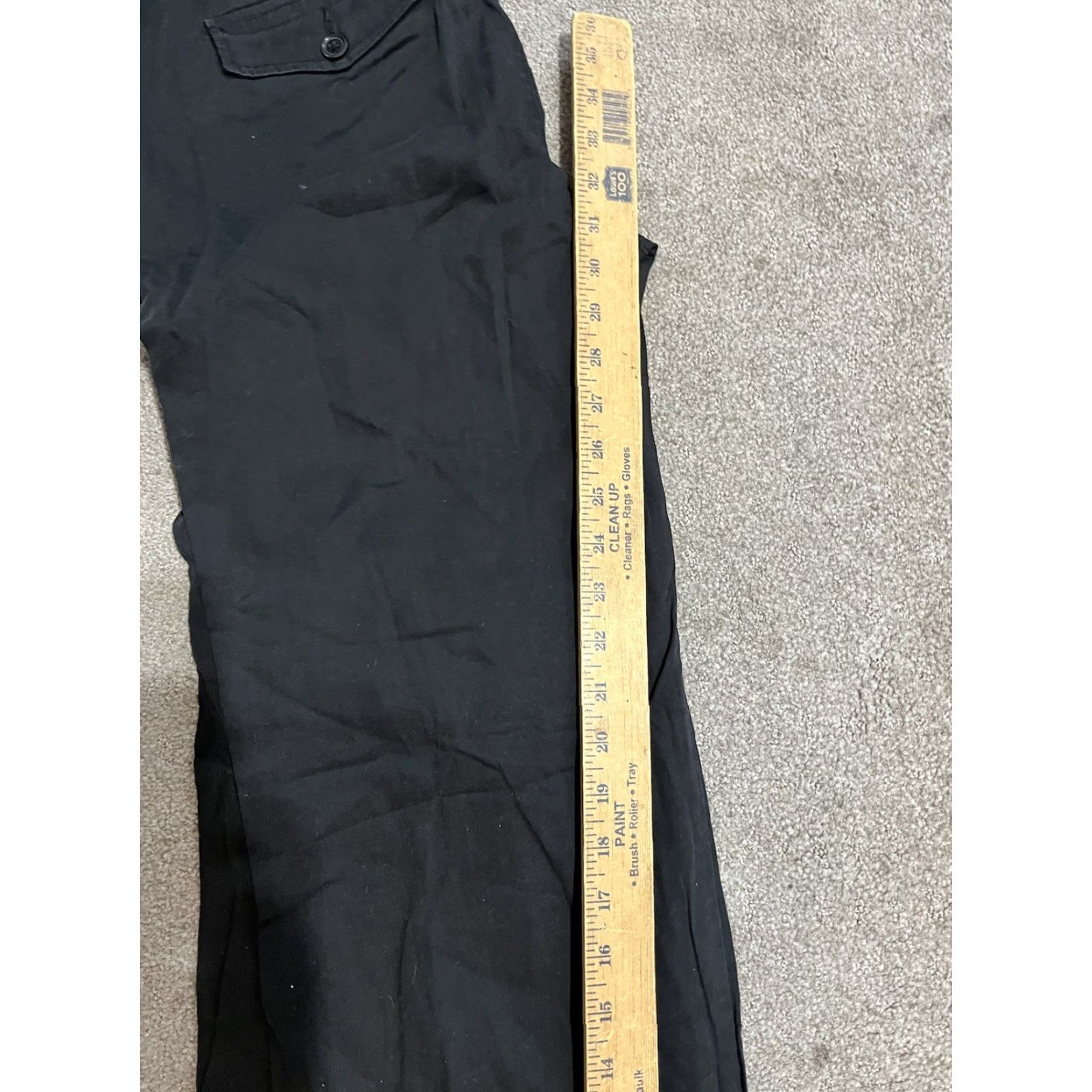 Old Navy OLD NAVY CHINO PANTS Womens 8 Black Stretch Cotton Straight Waist Essential Baggy? (keep to core) Size 30" / US 8 / IT 44 - 6 Thumbnail