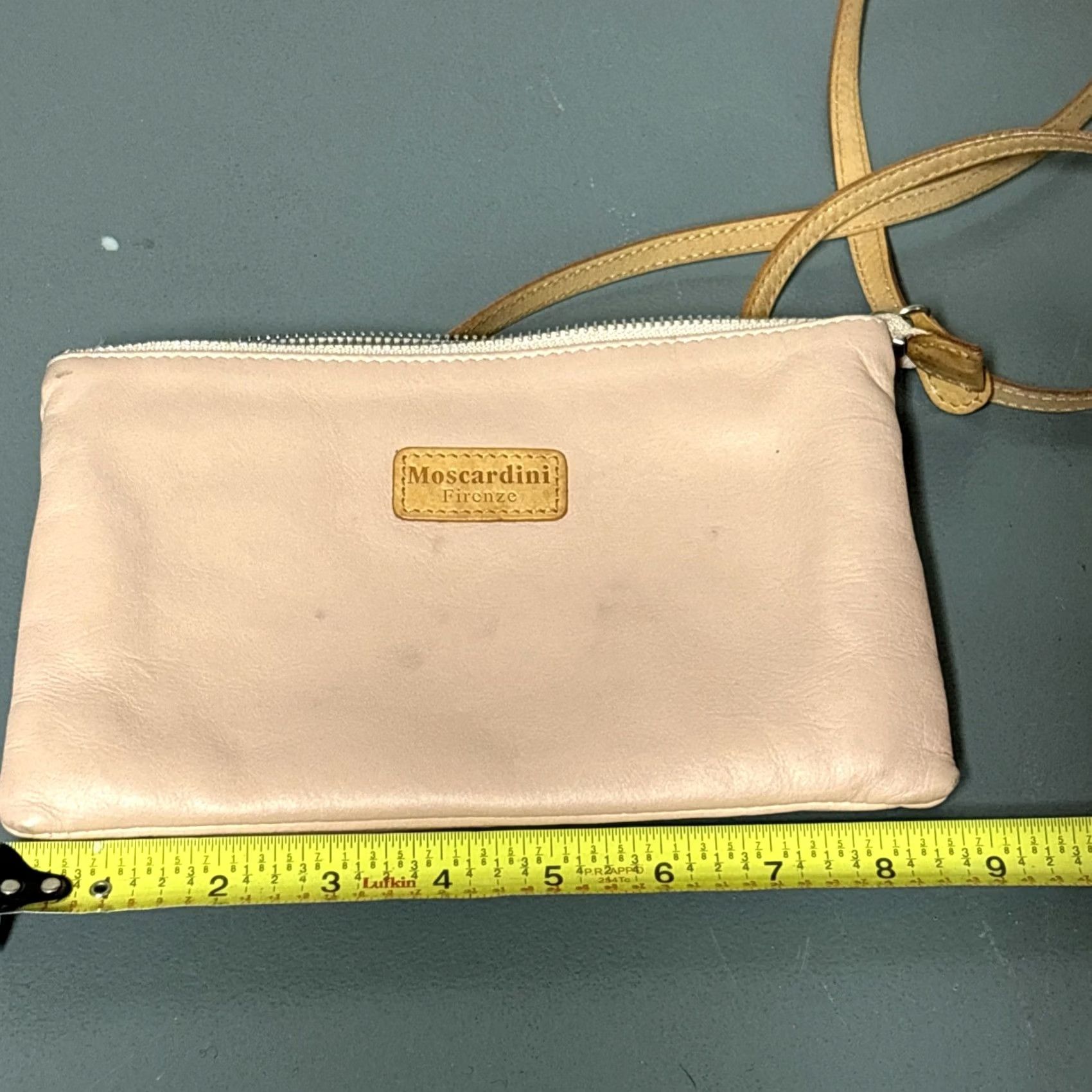 Vintage Moscardini Firenza Pink Blush Leather Crossbody Bag Shoulder Florence Italy Crossbody Bag Women Medium Pink Blush Leather Italian Vintage No N/A Size ONE SIZE - 7 Thumbnail