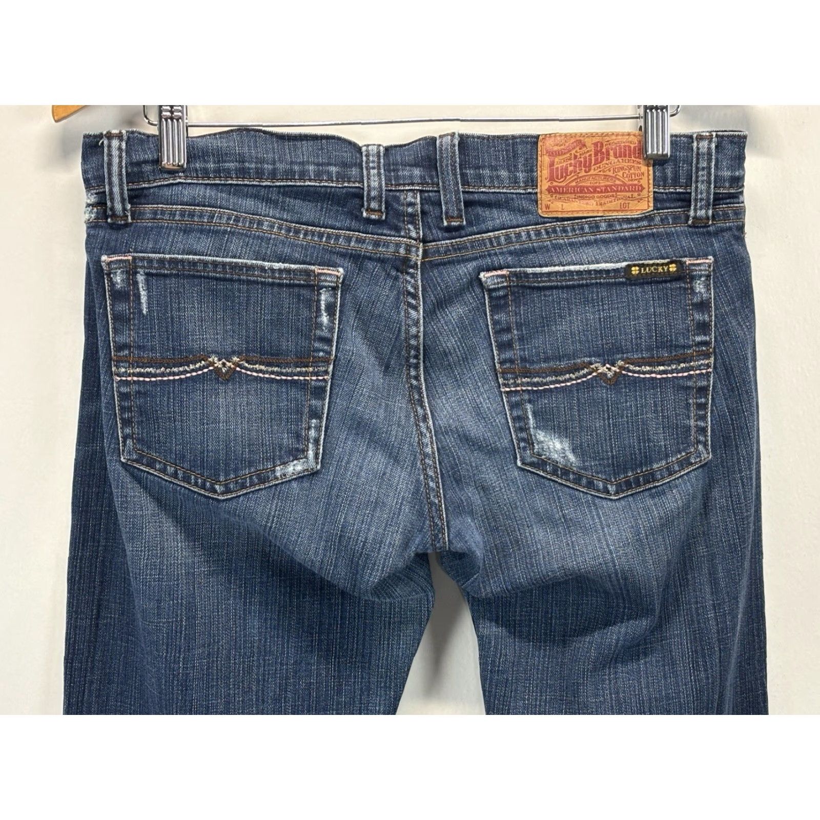Lucky Brand VINTAGE Lucky Brand Jeans Women 30x32 Blue Denim Lil' Maggie Low Rise Bootcut Stretch 90s Hipster Size 30" / US 8 / IT 44 - 4 Thumbnail