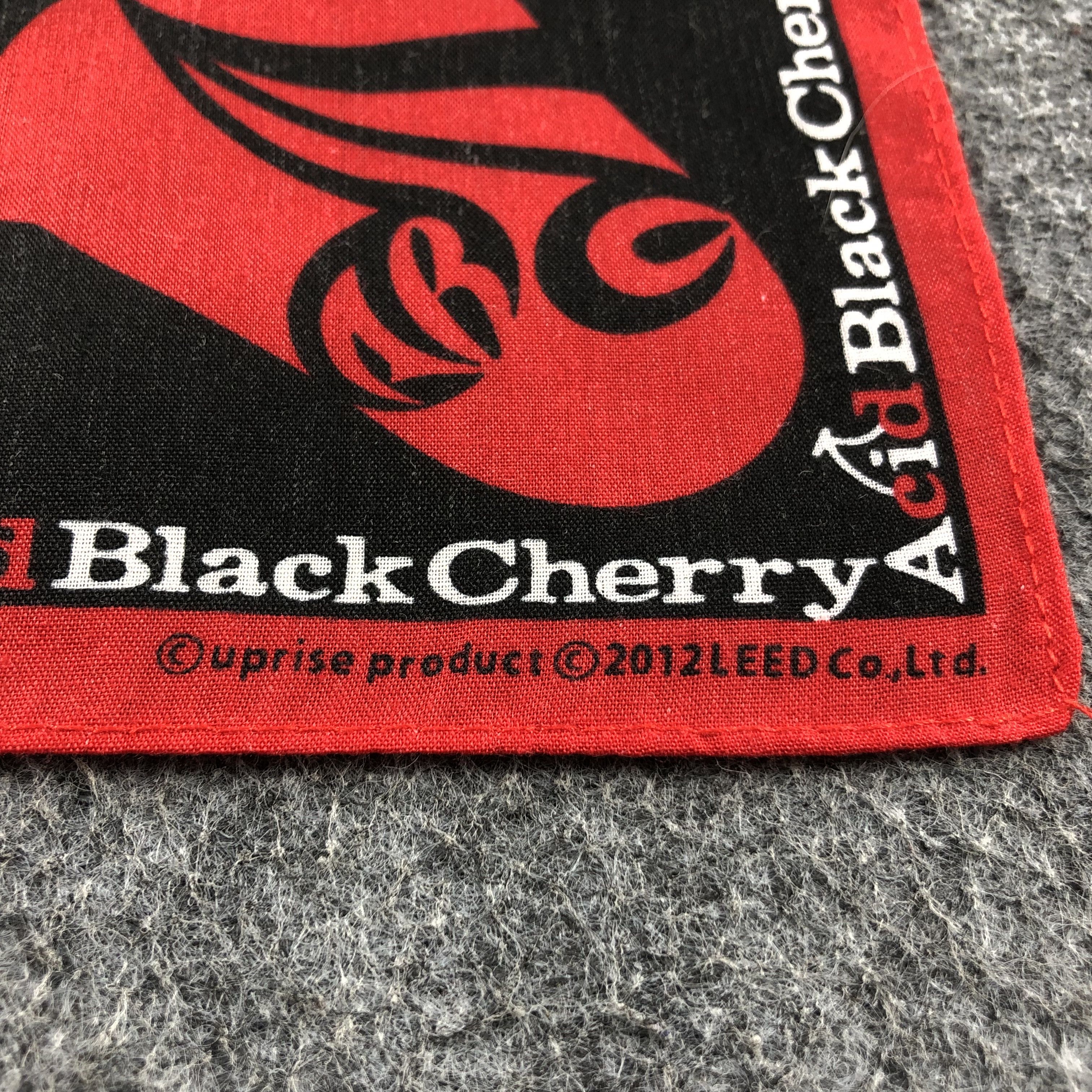 Vintage Acid Black Cherry Handkerchief Neckerchief Bandana H1334 Size ONE SIZE - 5 Thumbnail