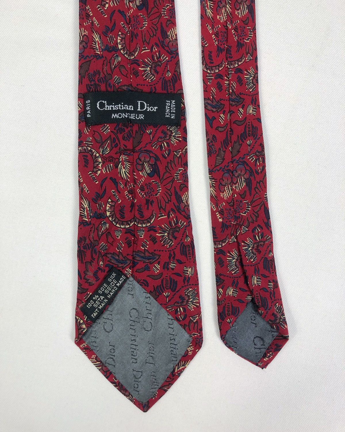 Christian Dior Monsieur Rare Vintage Christian Dior Monseiur Abstract Silk Tie Size ONE SIZE - 6 Thumbnail