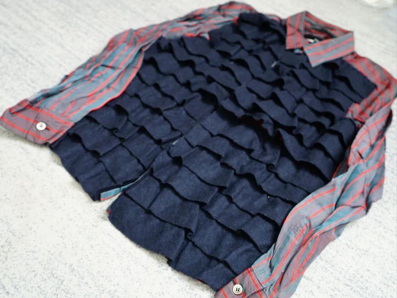 Comme des Garcons comme des garcons pleated front patchwork rayon shirt 2505- Size US S / EU 44-46 / 1 - 2 Thumbnail