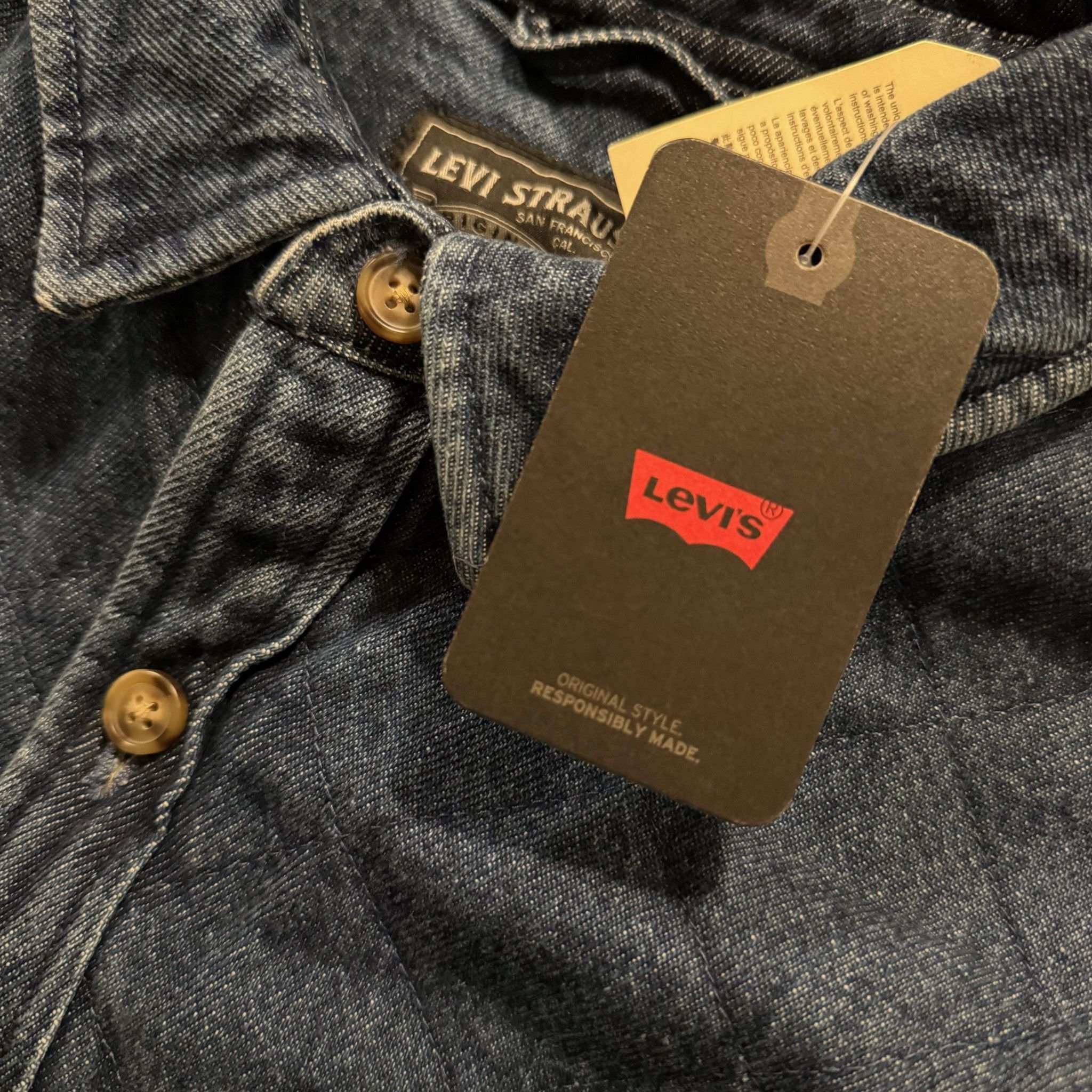 Levi's Levi's Blue Denim Jacket Size US L / EU 52-54 / 3 - 6 Thumbnail