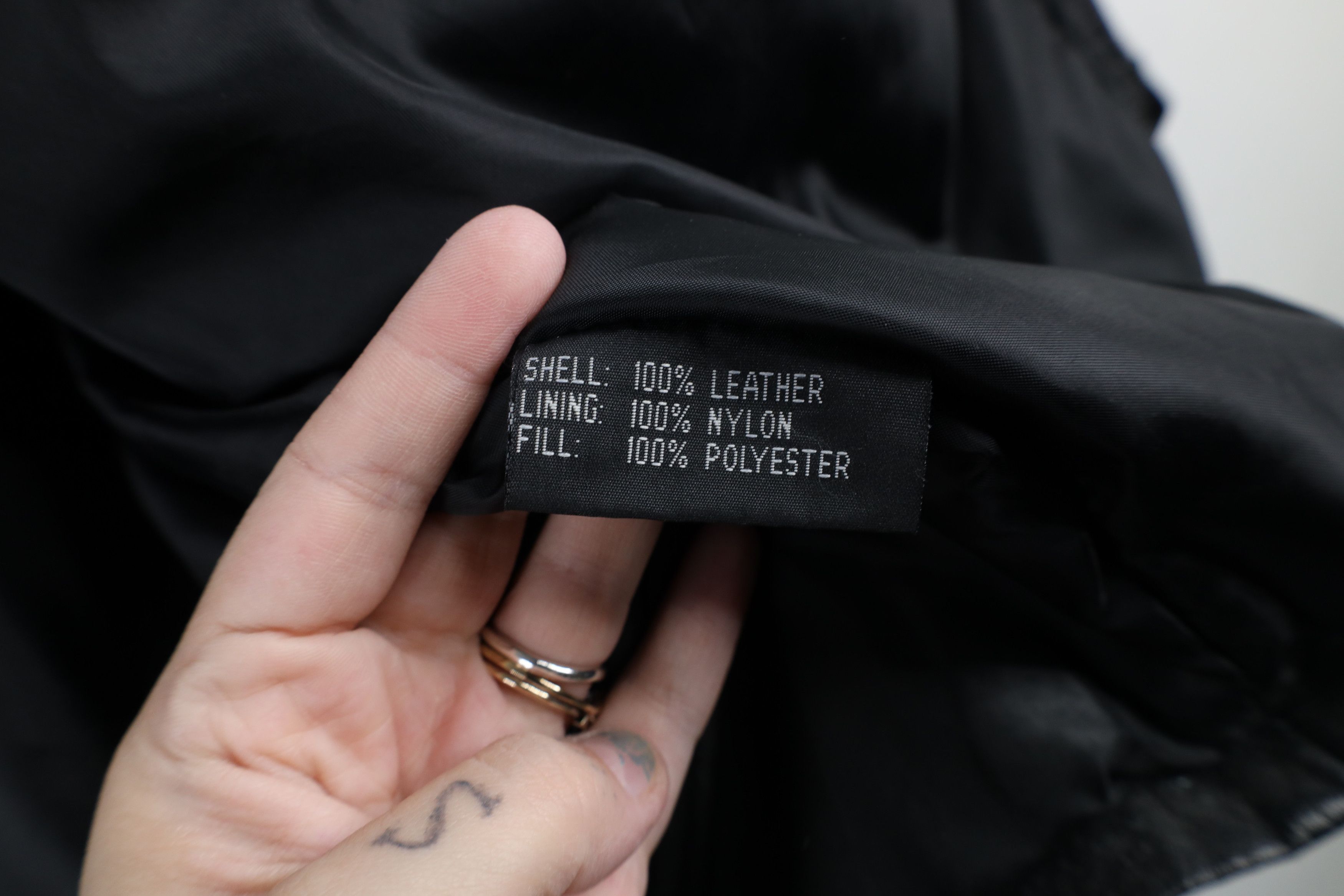 Vintage Vintage 90s Streetwear Full Zip Leather Bomber Jacket Black Size US M / EU 48-50 / 2 - 13 Thumbnail