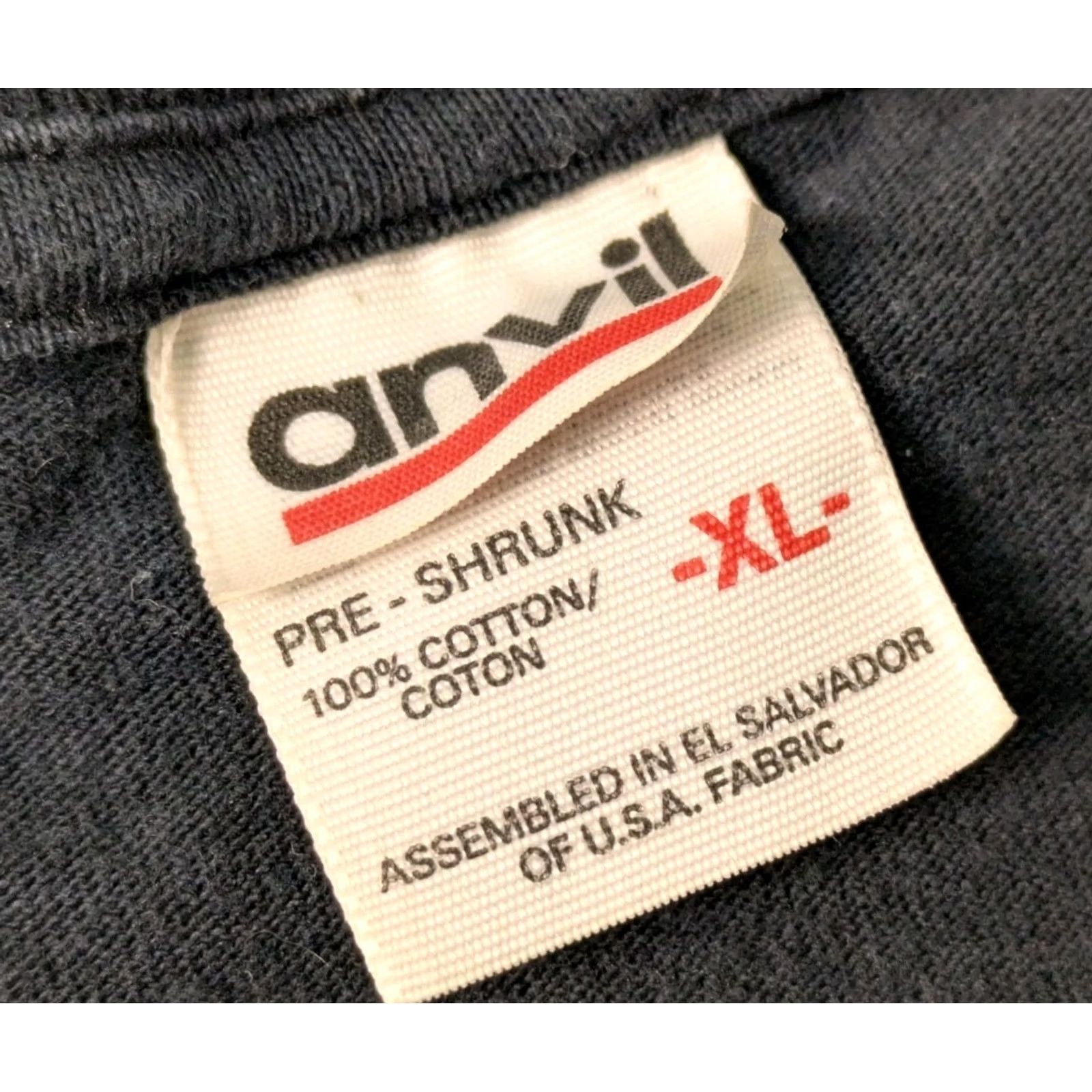 Anvil VINTAGE Tool 2002 Inside The Outside Tour Shirt Band Double Sided Black XL Men Size US XL / EU 56 / 4 - 6 Thumbnail