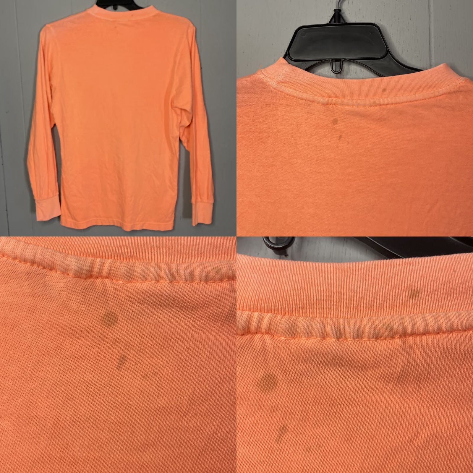 Mango US Vintage Brand Long Sleeve Blank Shirt Mens S Orange Dead Stock Flaw Mango 90s Vintage Shirts Size US S / EU 44-46 / 1 - 8 Thumbnail