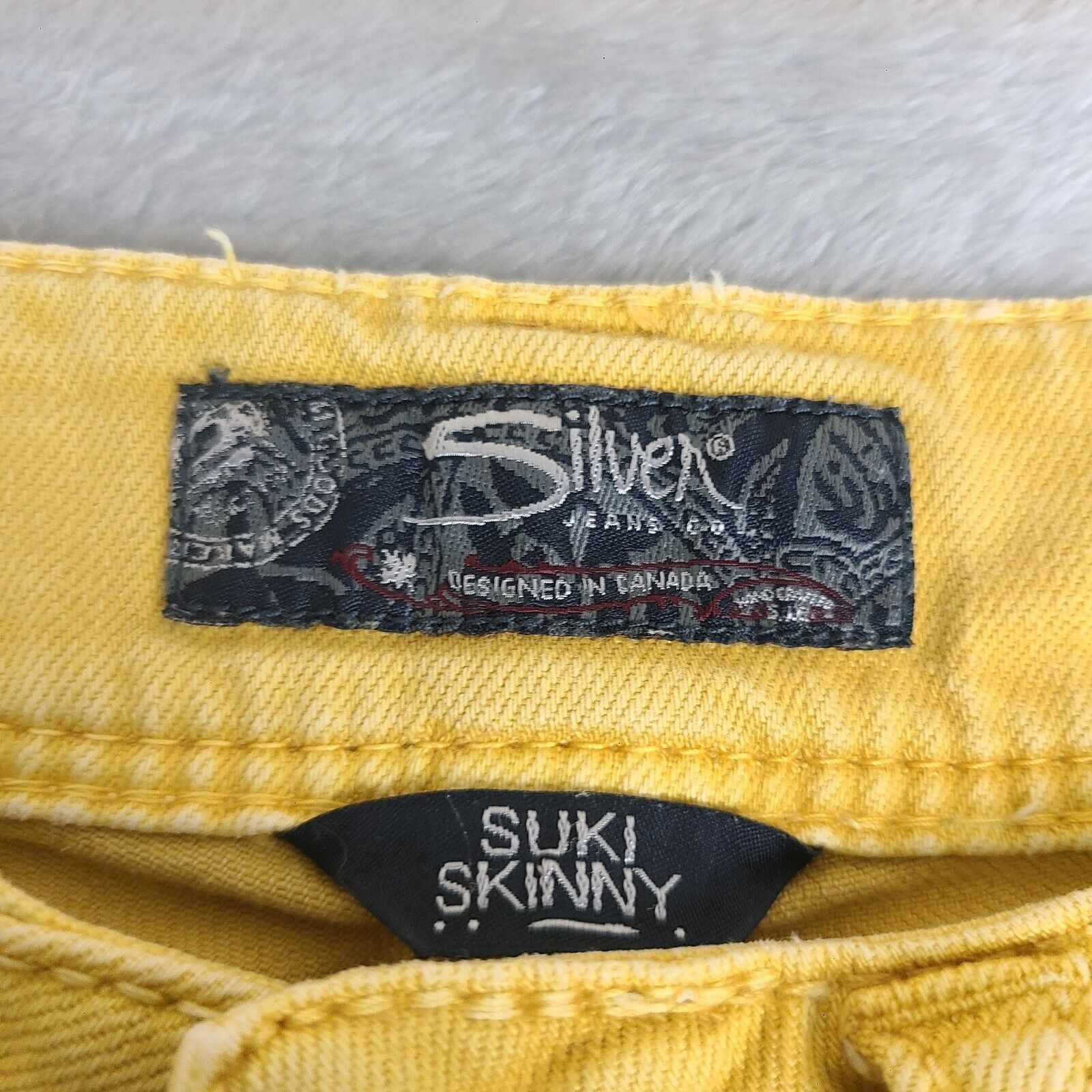 Other Women's Silver SUKI Skinny Jeans 26x31 Mustard Yellow Size 26" / US 2 / IT 38 - 3 Thumbnail