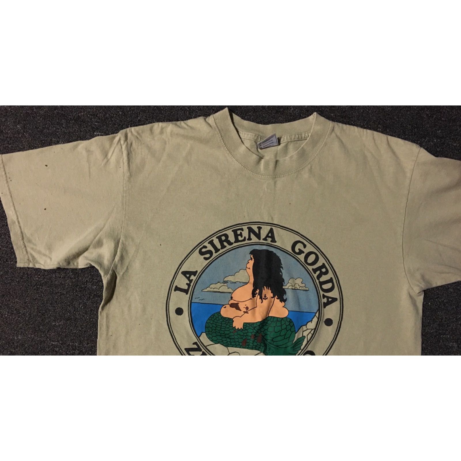 Vintage VINTAGE Yazbek The Fat Mermaid Mexico Shirt L Beige Short Sleeve Mermaid Humor 90s Grunge Beach Funny Joke T-Shirt Mens Size US L / EU 52-54 / 3 - 4 Thumbnail