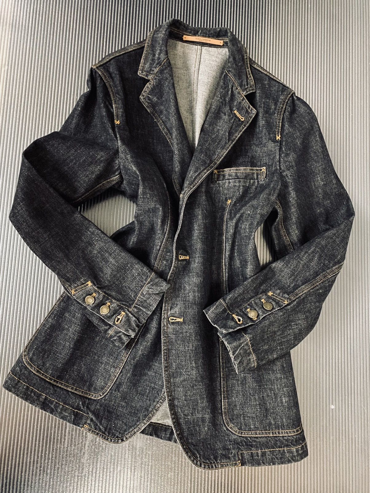 Dolce & Gabbana Dolce and Gabbana 🇮🇹 blue indigo denim D6AK jacket 54 VGC Size 44R - 1 Thumbnail