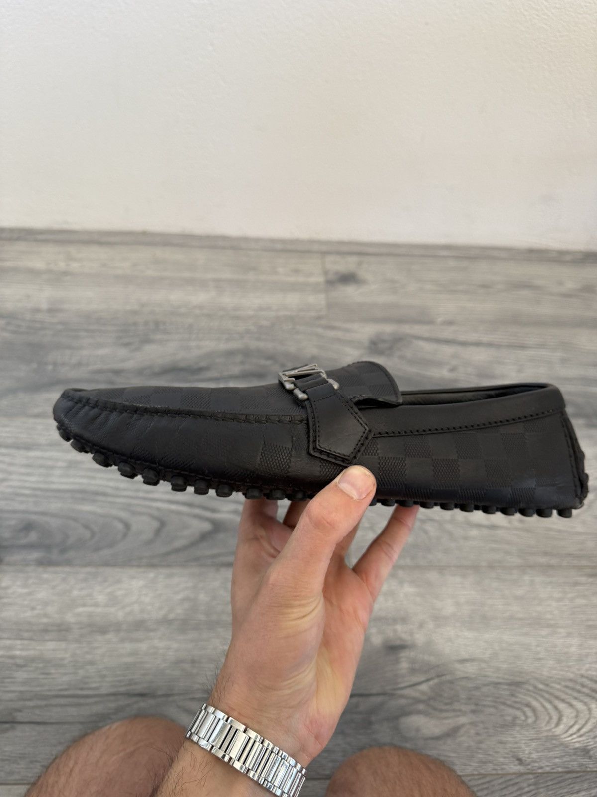 Louis Vuitton Louis Vuitton Damier Loafers with Silver LV Bit Size US 9 / EU 42 - 14 Thumbnail