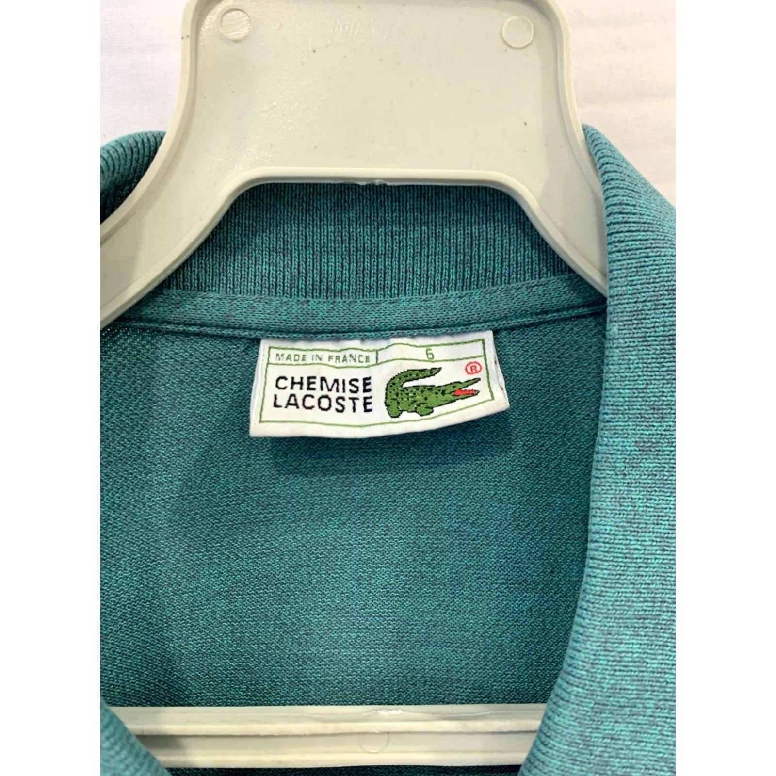 Lacoste VTG Lacoste Polo Shirt Made France Teal Heathered 80s XL Men Size US XL / EU 56 / 4 - 3 Thumbnail