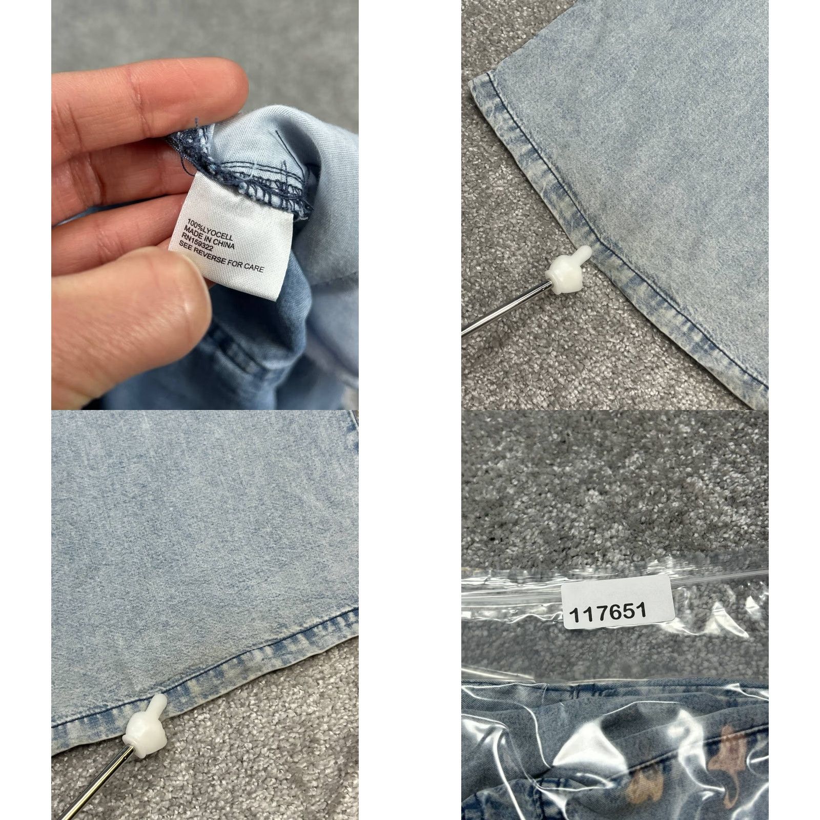 Everlane Everlane Cargo Jeans Women Small Blue Denim Cotton High Rise Wide Leg Drawstring Womens Size 27" / US 4 / IT 40 - 8 Thumbnail