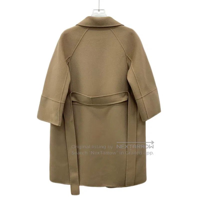 Max Mara Max Mara Brown Wool Melton Reversible Belted Coat Size XS / US 0-2 / IT 36-38 - 2 Thumbnail