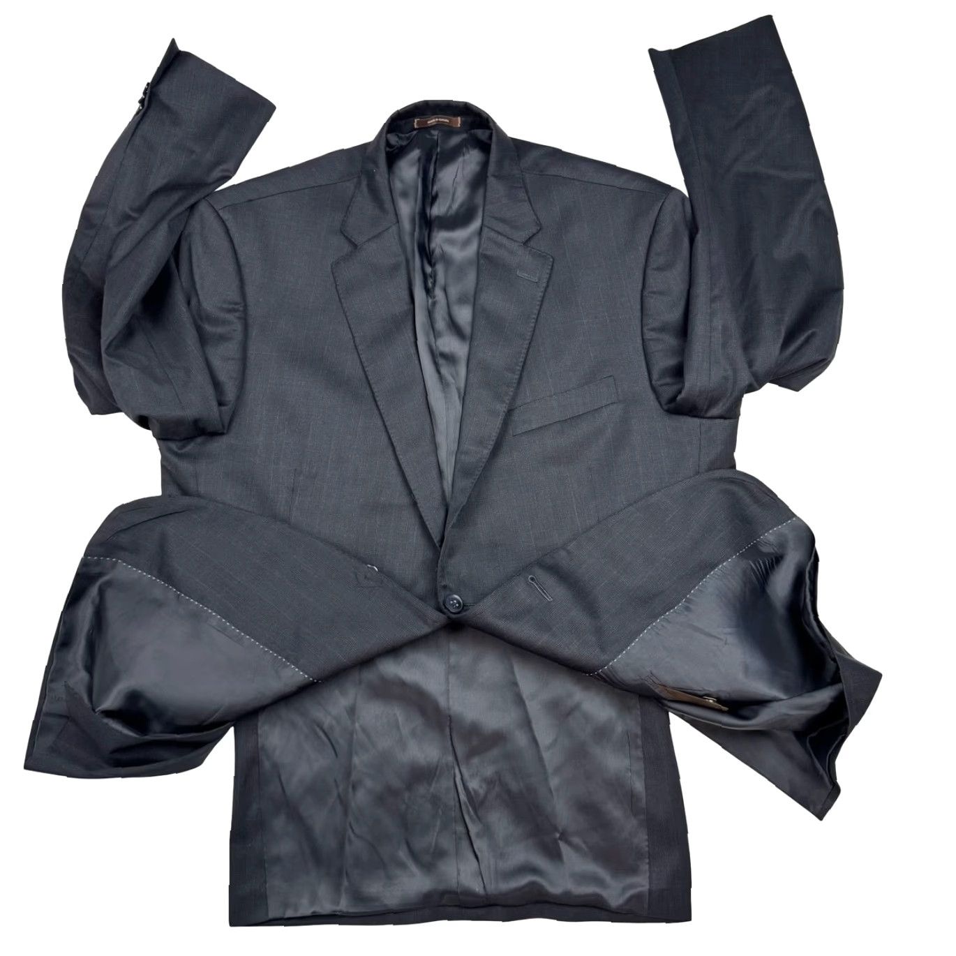 Peter Millar Peter Millar Blazer Jacket Gray 44R Wool Mens 2-Button Single-Breasted Notch Lapel Size 44R - 3 Thumbnail